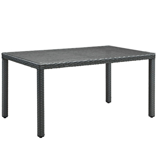 Modway Outlet Sojourn 59" Outdoor Patio Dining Table by Modway  Outdoor Furniture Furniture Chocolate - EEI-1934-CHC