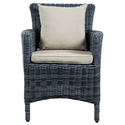 Modway Outlet Summon Dining Outdoor Patio Sunbrella? Armchair by Modway  Outdoor Furniture Furniture Antique Canvas Beige - EEI-1935-GRY-BEI