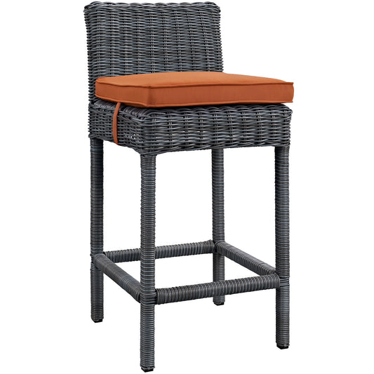 Modway Outlet Summon Outdoor Patio Sunbrella? Bar Stool by Modway  Outdoor Furniture Furniture Canvas Tuscan - EEI-1960-GRY-TUS