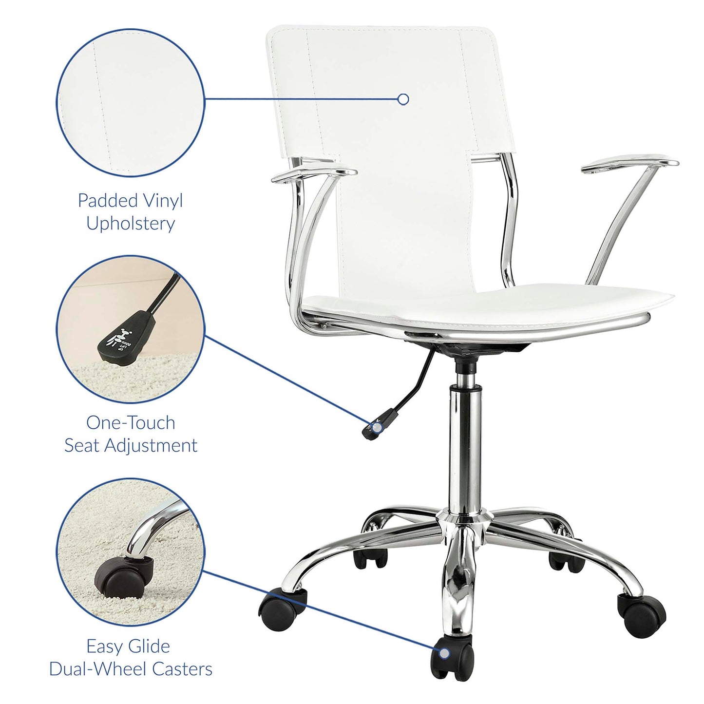 Modway Outlet Studio Office Chair by Modway  Office Furniture Furniture White - EEI-198-WHI
