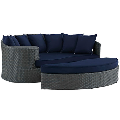 Modway - Sojourn Outdoor Patio Sunbrella? Daybed by Modway  Outdoor Furniture Sofa Sectionals Blue - EEI-1982-CHC-NAV