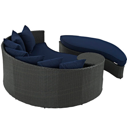 Modway - Sojourn Outdoor Patio Sunbrella? Daybed by Modway  Outdoor Furniture Sofa Sectionals Blue - EEI-1982-CHC-NAV