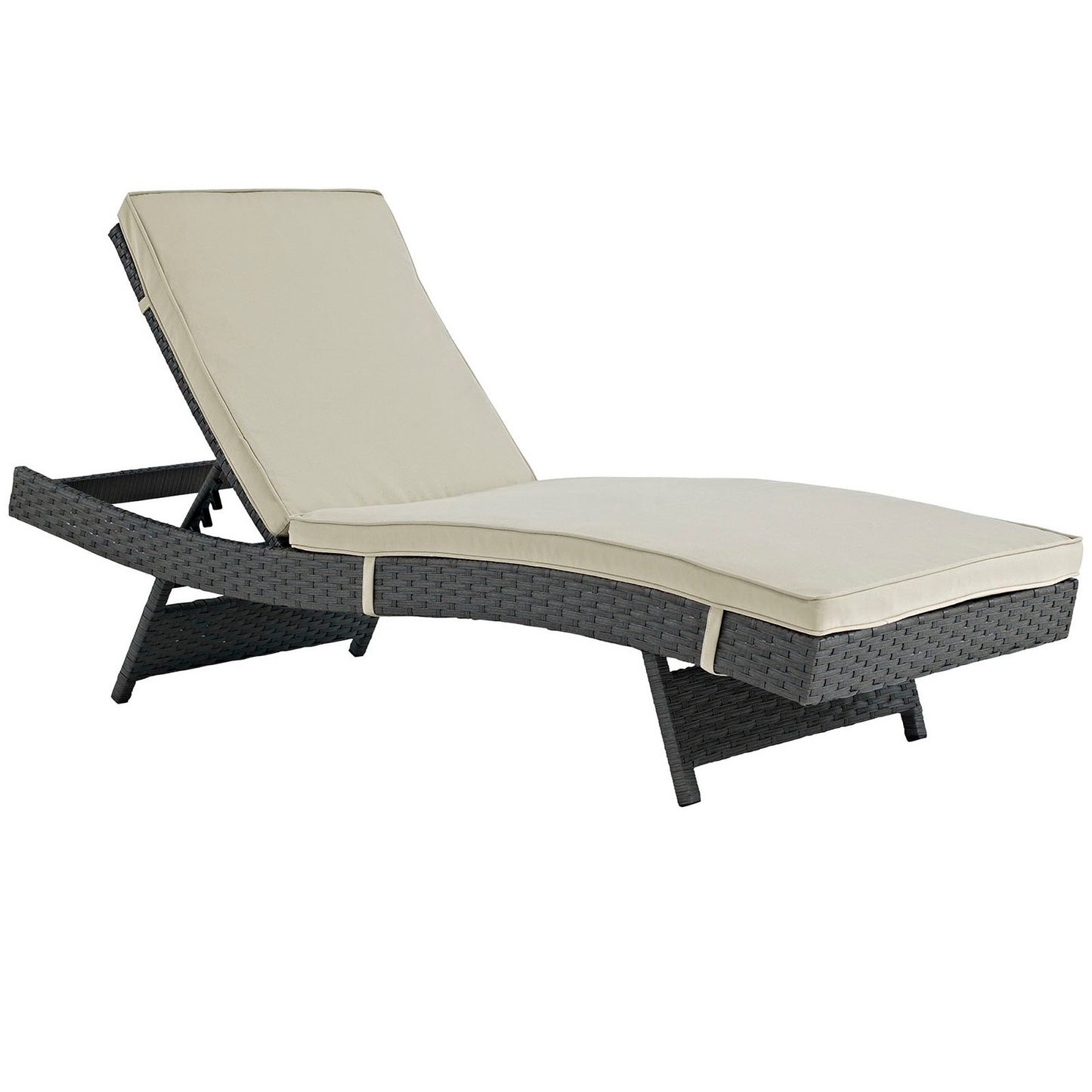 Modway Outlet Sojourn Outdoor Patio Sunbrella? Chaise by Modway  Outdoor Furniture Furniture Antique Canvas Beige - EEI-1985-CHC-BEI