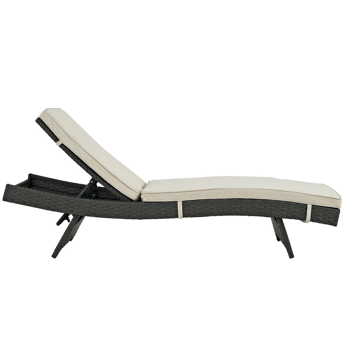 Modway Outlet Sojourn Outdoor Patio Sunbrella? Chaise by Modway  Outdoor Furniture Furniture Antique Canvas Beige - EEI-1985-CHC-BEI
