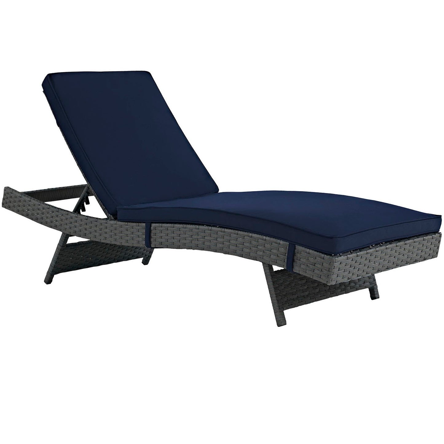 Modway Outlet Sojourn Outdoor Patio Sunbrella? Chaise by Modway  Outdoor Furniture Furniture Canvas Navy - EEI-1985-CHC-NAV