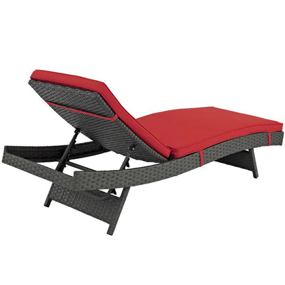 Modway Outlet Sojourn Outdoor Patio Sunbrella? Chaise by Modway  Outdoor Furniture Furniture Canvas Red - EEI-1985-CHC-RED