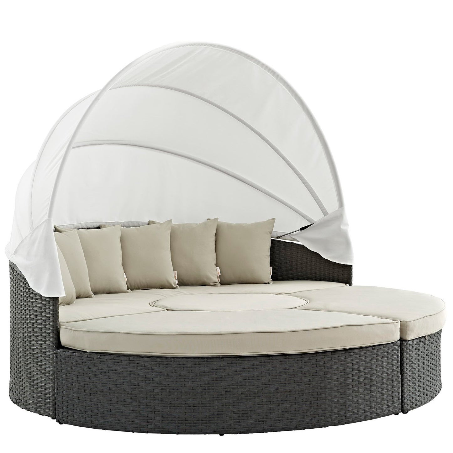 Modway Outlet Sojourn Outdoor Patio Sunbrella? Daybed by Modway  Outdoor Furniture Furniture Antique Canvas Beige - EEI-1986-CHC-BEI-SET