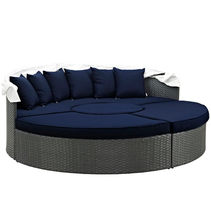 Modway - Sojourn Outdoor Patio Sunbrella? Daybed by Modway  Outdoor Furniture Sofa Sectionals Blue - EEI-1986-CHC-NAV-SET