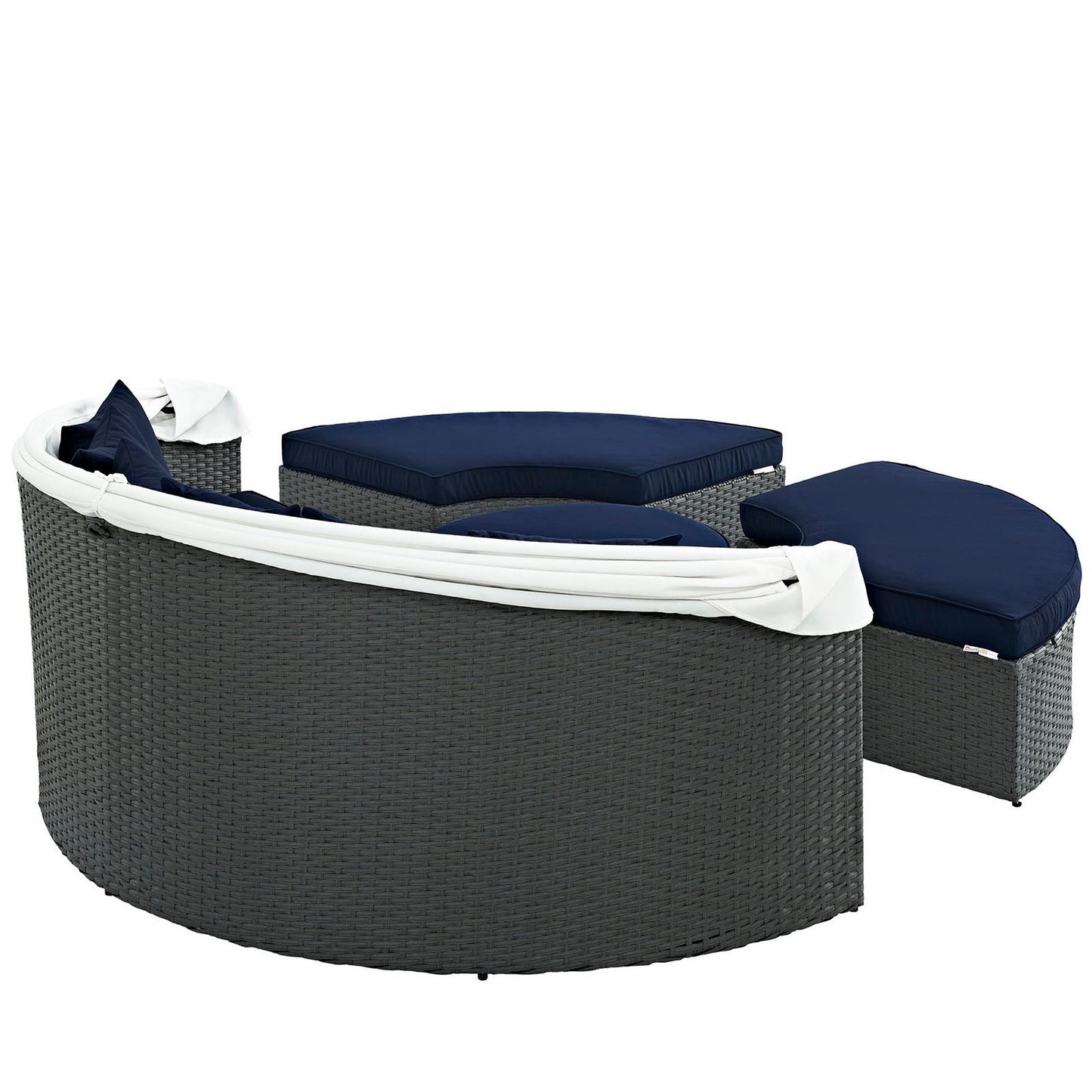 Modway - Sojourn Outdoor Patio Sunbrella? Daybed by Modway  Outdoor Furniture Sofa Sectionals Blue - EEI-1986-CHC-NAV-SET