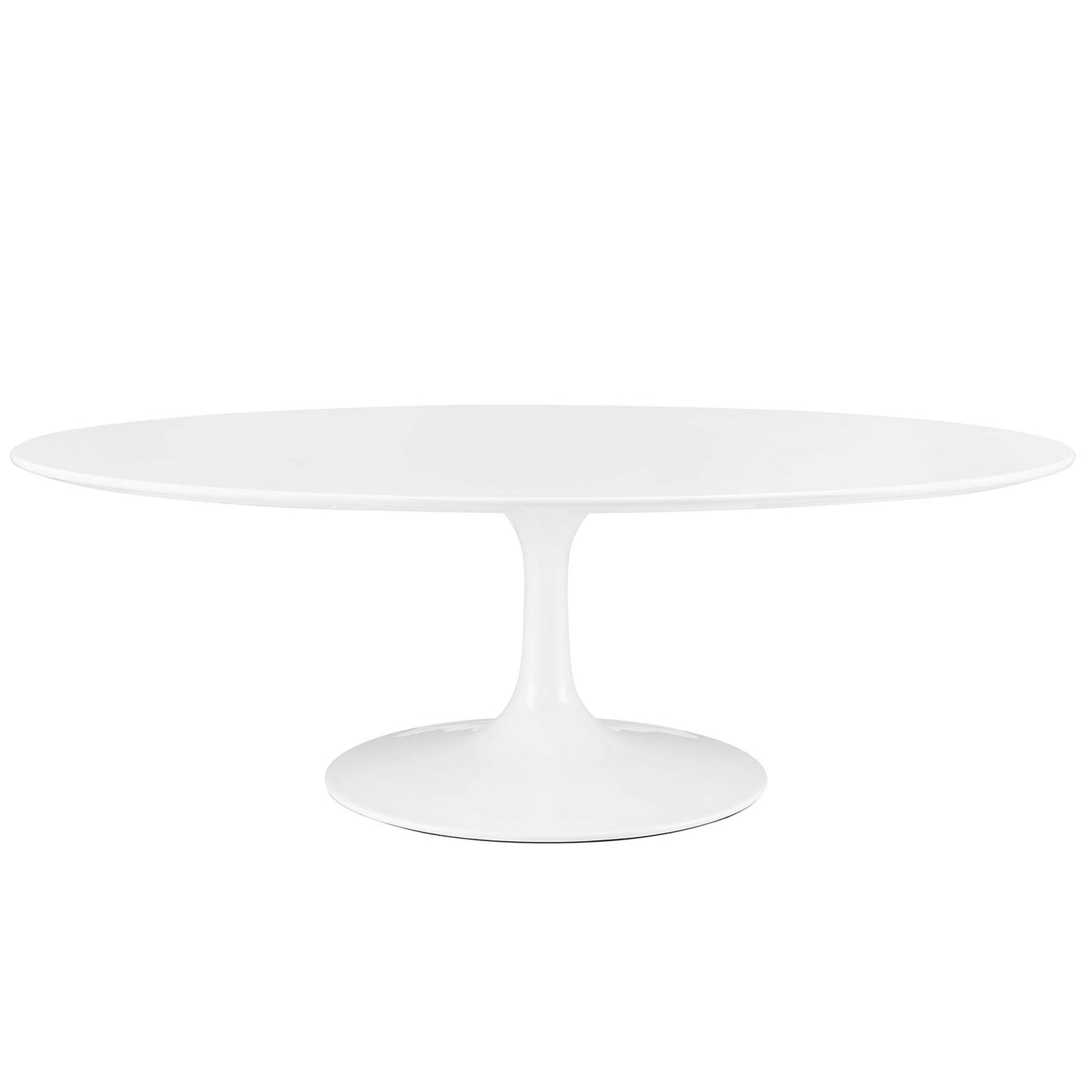 Modway - Lippa 48" Oval-Shaped Wood Coffee Table by Modway  Living Room Tables White - EEI-2018-WHI