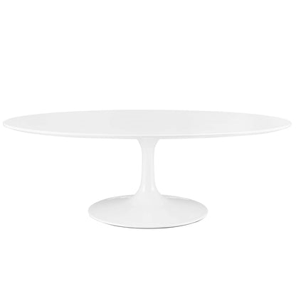 Modway - Lippa 48" Oval-Shaped Wood Coffee Table by Modway  Living Room Tables White - EEI-2018-WHI