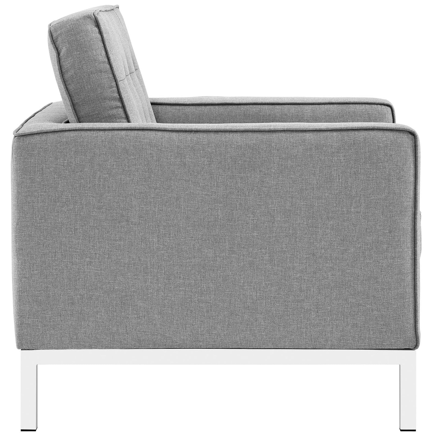 Modway Outlet Loft Upholstered Fabric Armchair by Modway  Living Room Furniture Light Gray - EEI-2050-LGR