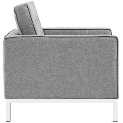 Modway Outlet Loft Upholstered Fabric Armchair by Modway  Living Room Furniture Light Gray - EEI-2050-LGR