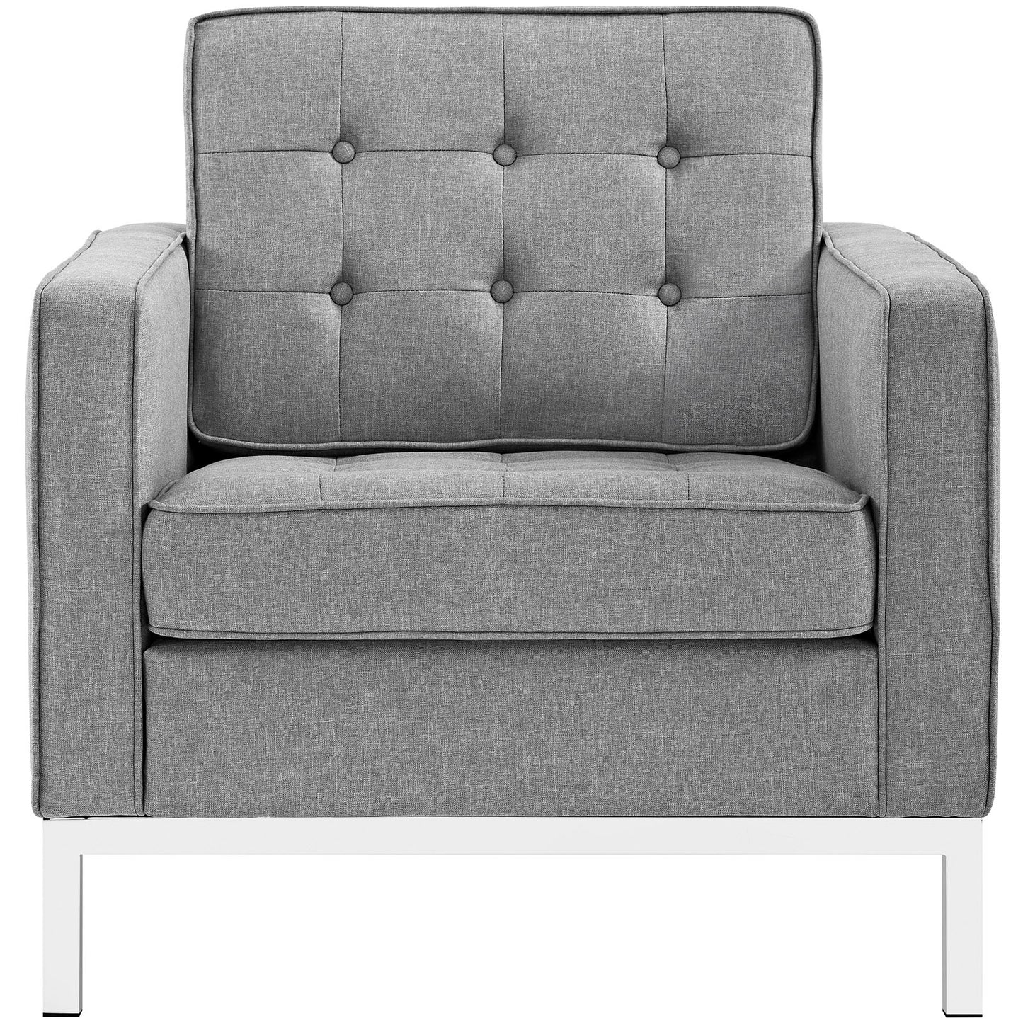 Modway Outlet Loft Upholstered Fabric Armchair by Modway  Living Room Furniture Light Gray - EEI-2050-LGR