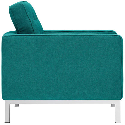 Modway Outlet Loft Upholstered Fabric Armchair by Modway  Living Room Furniture Teal - EEI-2050-TEA