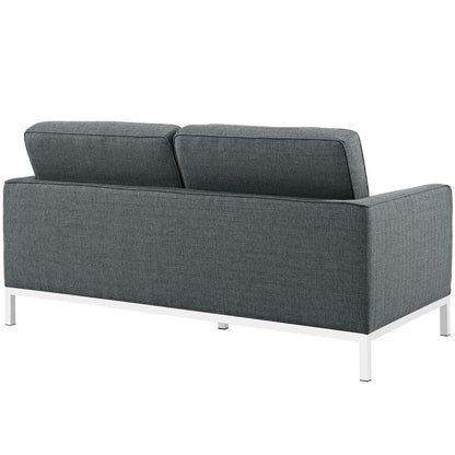 Modway Outlet Loft Upholstered Fabric Loveseat by Modway  Living Room Furniture Gray - EEI-2051-DOR