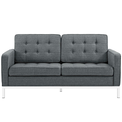Modway Outlet Loft Upholstered Fabric Loveseat by Modway  Living Room Furniture Gray - EEI-2051-DOR