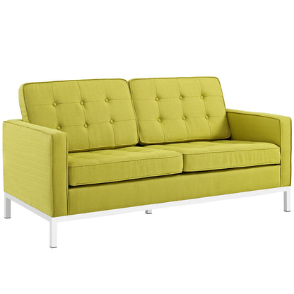 Modway Outlet Loft Upholstered Fabric Loveseat by Modway  Living Room Furniture Wheatgrass - EEI-2051-WHE