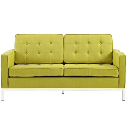 Modway Outlet Loft Upholstered Fabric Loveseat by Modway  Living Room Furniture Wheatgrass - EEI-2051-WHE