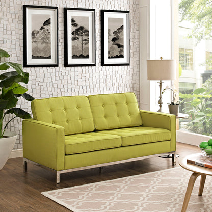 Modway Outlet Loft Upholstered Fabric Loveseat by Modway  Living Room Furniture Wheatgrass - EEI-2051-WHE