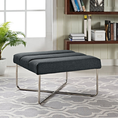 Modway Outlet Reach Upholstered Fabric Ottoman by Modway  Living Room Furniture Gray - EEI-2083-GRY