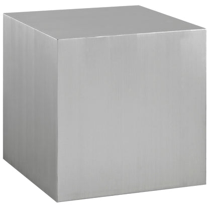 Modway Outlet Cast Stainless Steel Side Table by Modway  Living Room Furniture Silver - EEI-2097-SLV