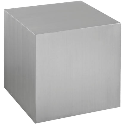 Modway Outlet Cast Stainless Steel Side Table by Modway  Living Room Furniture Silver - EEI-2097-SLV