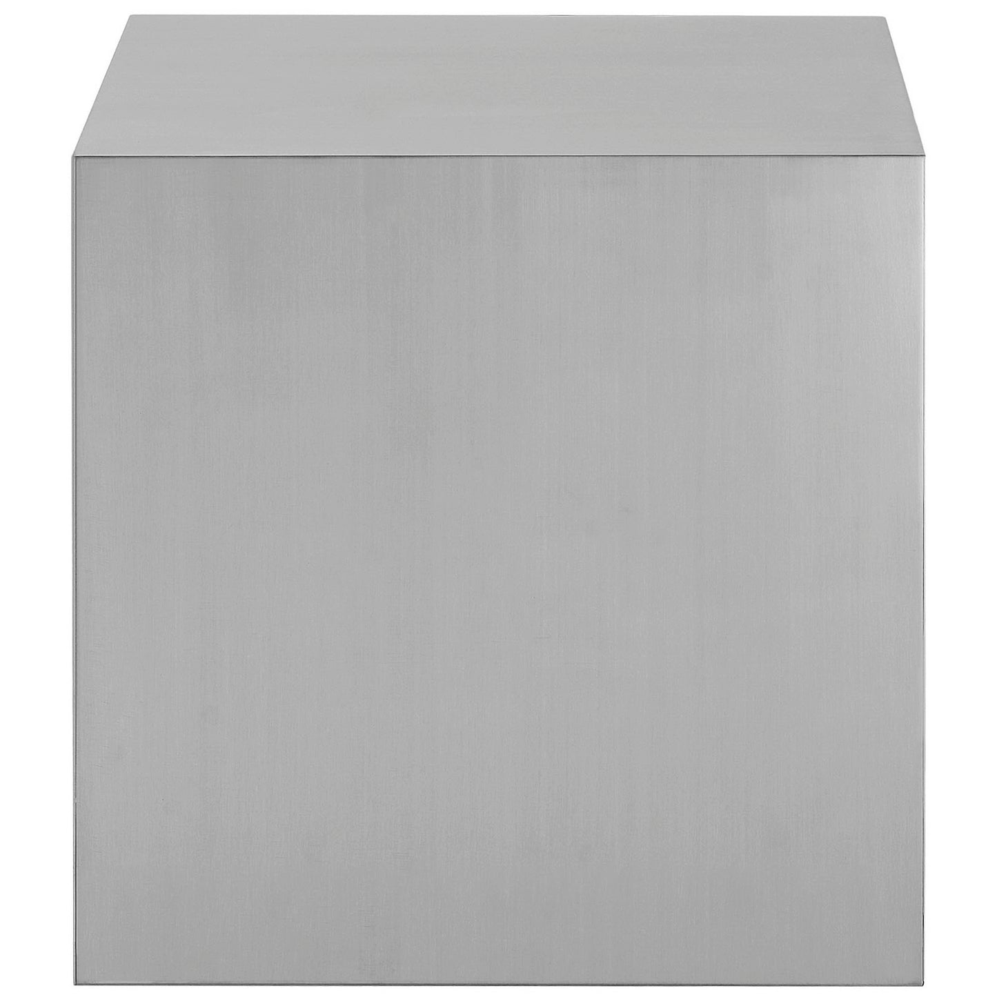 Modway Outlet Cast Stainless Steel Side Table by Modway  Living Room Furniture Silver - EEI-2097-SLV