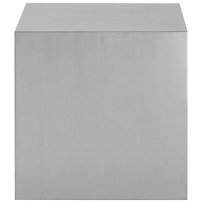 Modway Outlet Cast Stainless Steel Side Table by Modway  Living Room Furniture Silver - EEI-2097-SLV