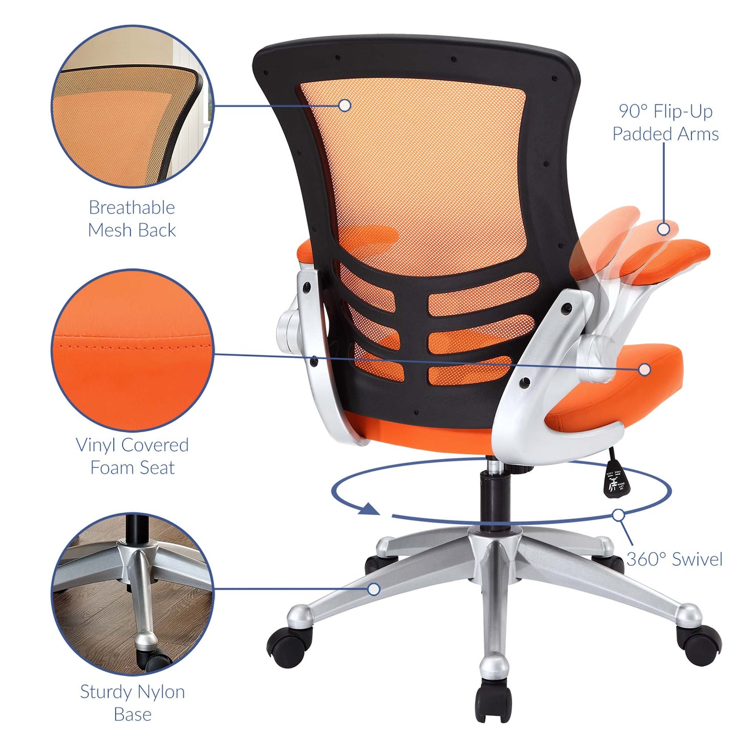 Modway - Attainment Office Chair by Modway  Office Furniture Office Chairs Orange - EEI-210-ORA