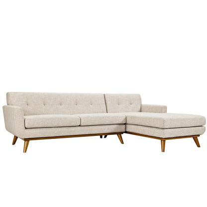 Modway Outlet Engage Right-Facing Upholstered Fabric Sectional Sofa by Modway  Living Room Furniture Beige - EEI-2119-BEI-SET