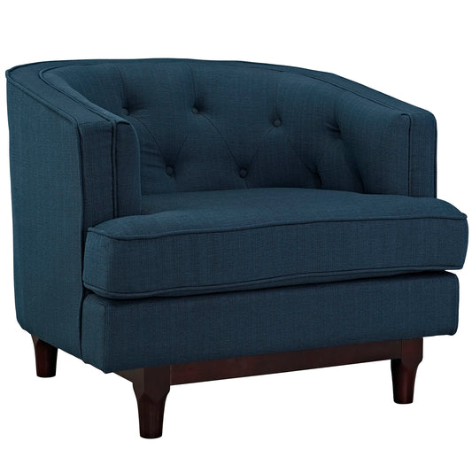 Modway Outlet Coast Upholstered Fabric Armchair by Modway  Living Room Furniture Azure - EEI-2130-AZU