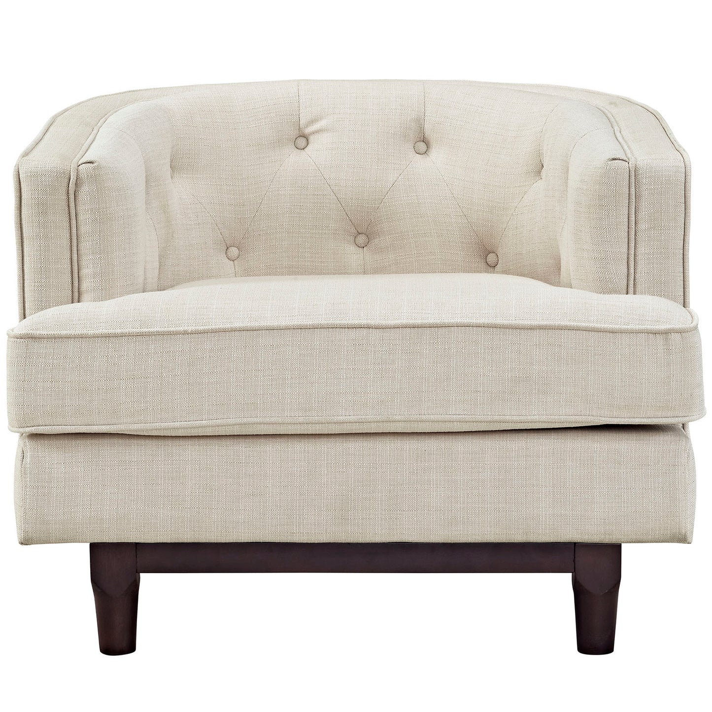 Modway Outlet Coast Upholstered Fabric Armchair by Modway  Living Room Furniture Beige - EEI-2130-BEI
