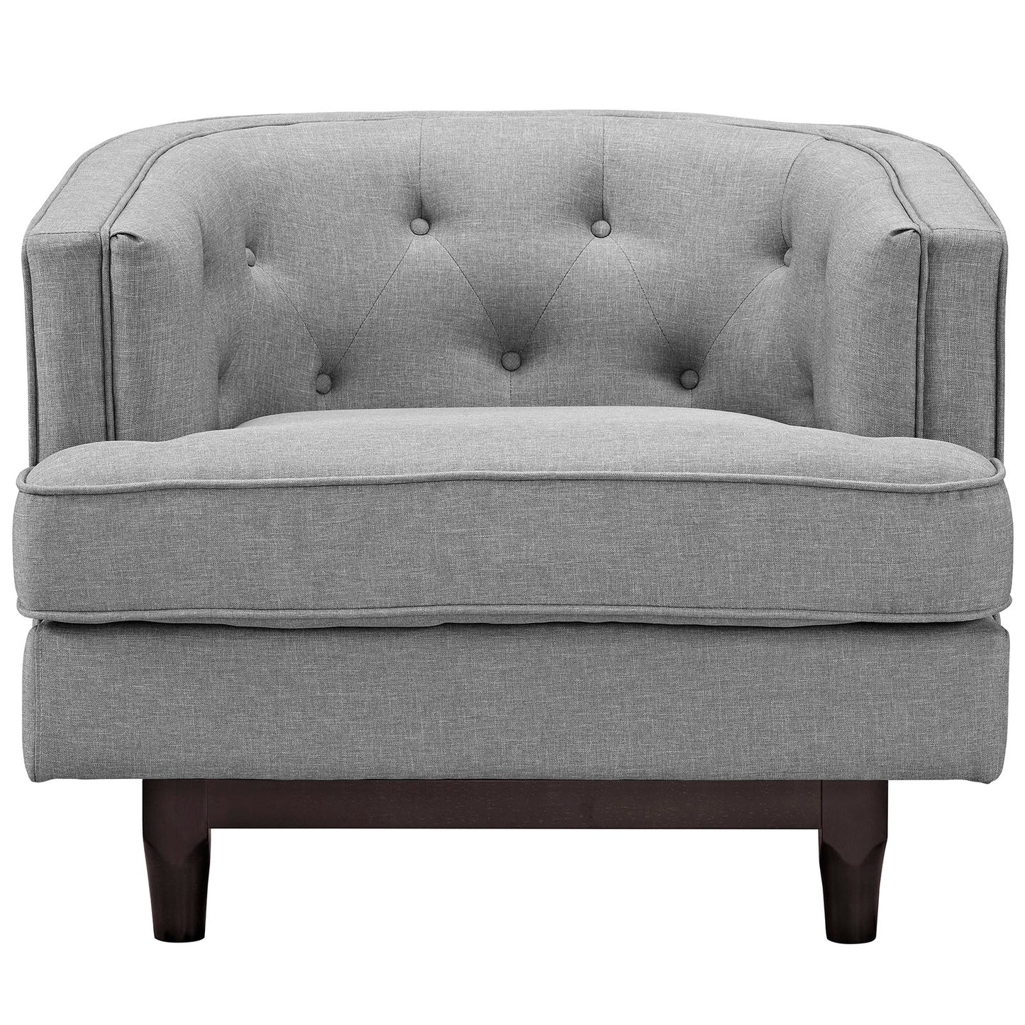 Modway Outlet Coast Upholstered Fabric Armchair by Modway  Living Room Furniture Light Gray - EEI-2130-LGR