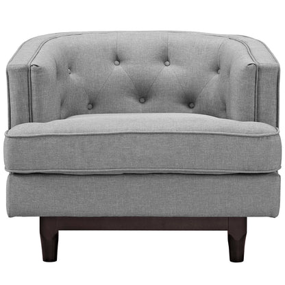 Modway Outlet Coast Upholstered Fabric Armchair by Modway  Living Room Furniture Light Gray - EEI-2130-LGR