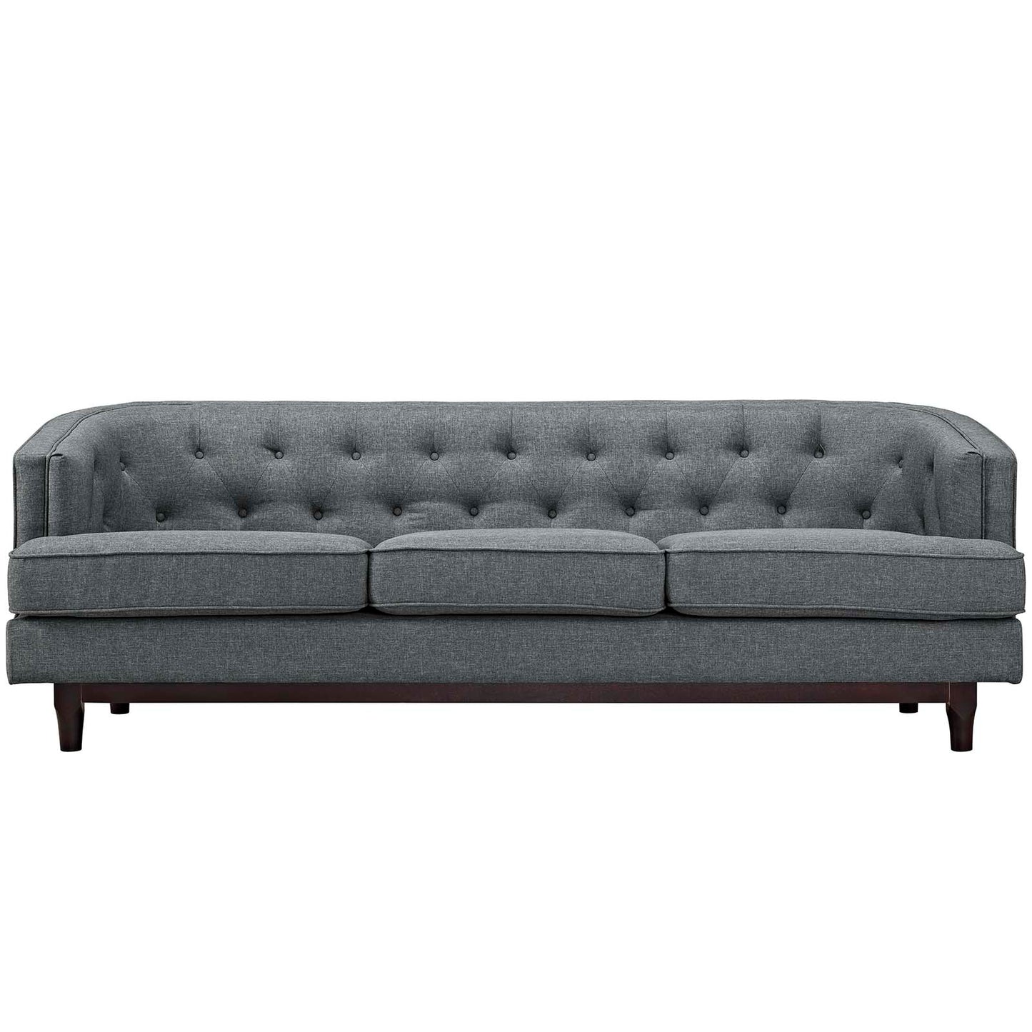 Modway Outlet Coast Upholstered Fabric Sofa by Modway  Living Room Furniture Gray - EEI-2131-GRY