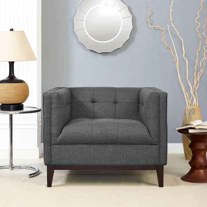 Modway Outlet Serve Upholstered Fabric Armchair by Modway  Living Room Furniture Gray - EEI-2134-GRY
