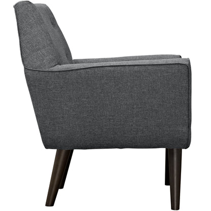 Modway Outlet Posit Upholstered Fabric Armchair by Modway  Living Room Furniture Gray - EEI-2136-GRY