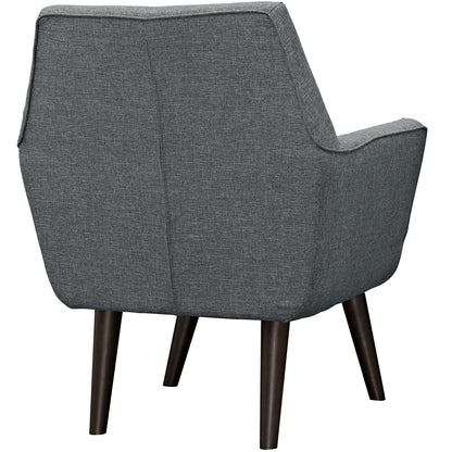 Modway Outlet Posit Upholstered Fabric Armchair by Modway  Living Room Furniture Gray - EEI-2136-GRY