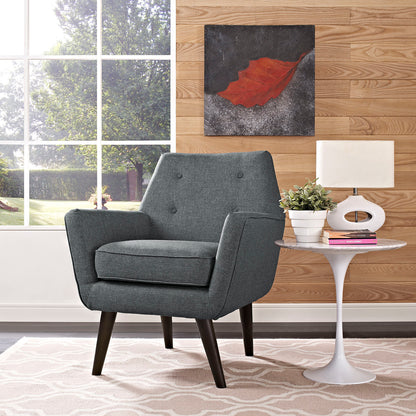 Modway Outlet Posit Upholstered Fabric Armchair by Modway  Living Room Furniture Gray - EEI-2136-GRY