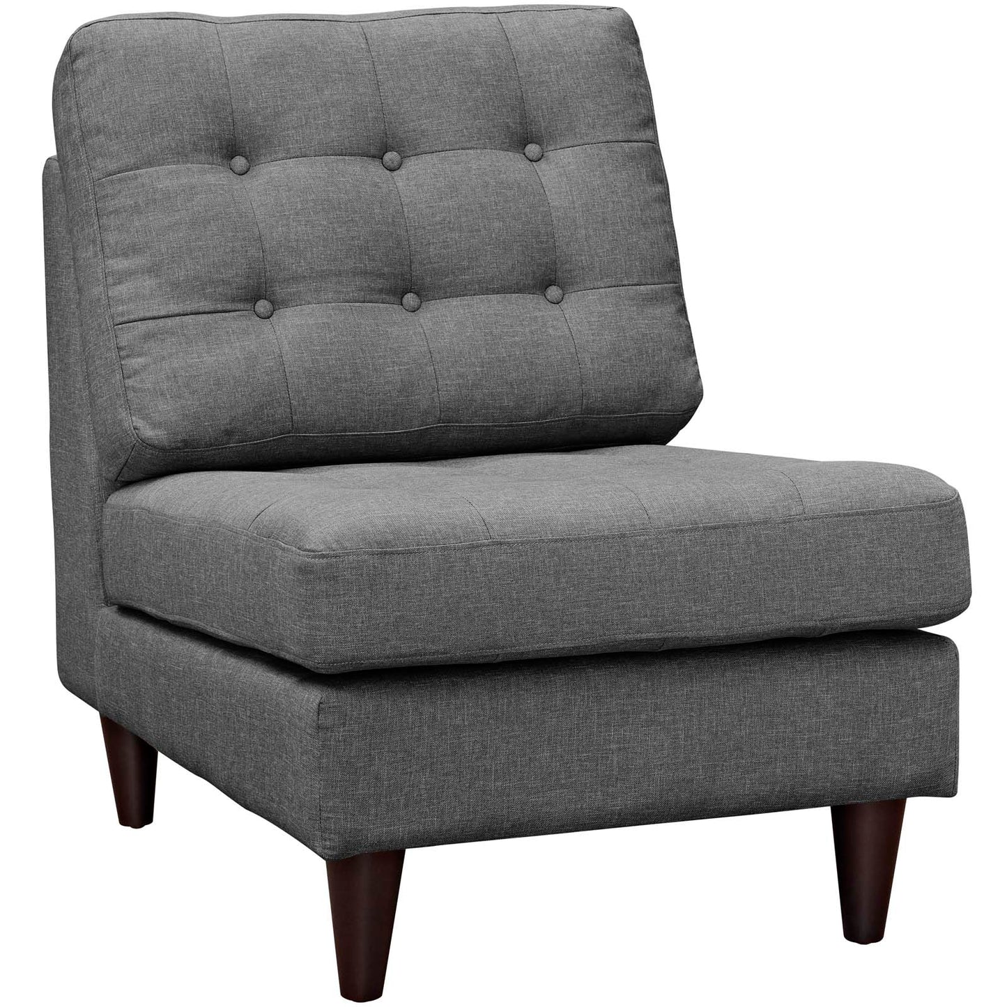 Modway Outlet Empress Upholstered Fabric Lounge Chair by Modway  Living Room Furniture Gray - EEI-2140-DOR