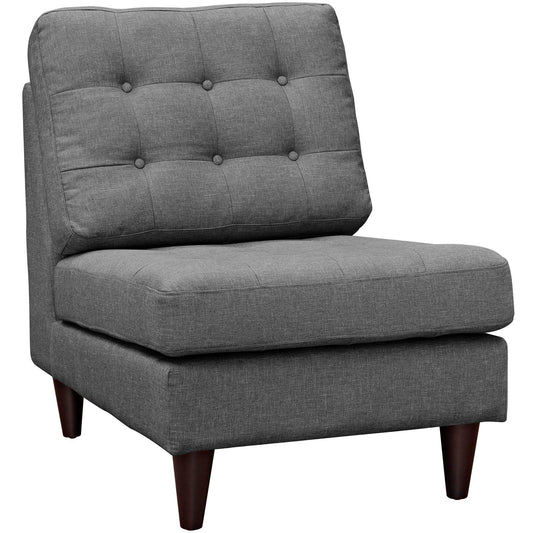 Modway Outlet Empress Upholstered Fabric Lounge Chair by Modway  Living Room Furniture Gray - EEI-2140-DOR