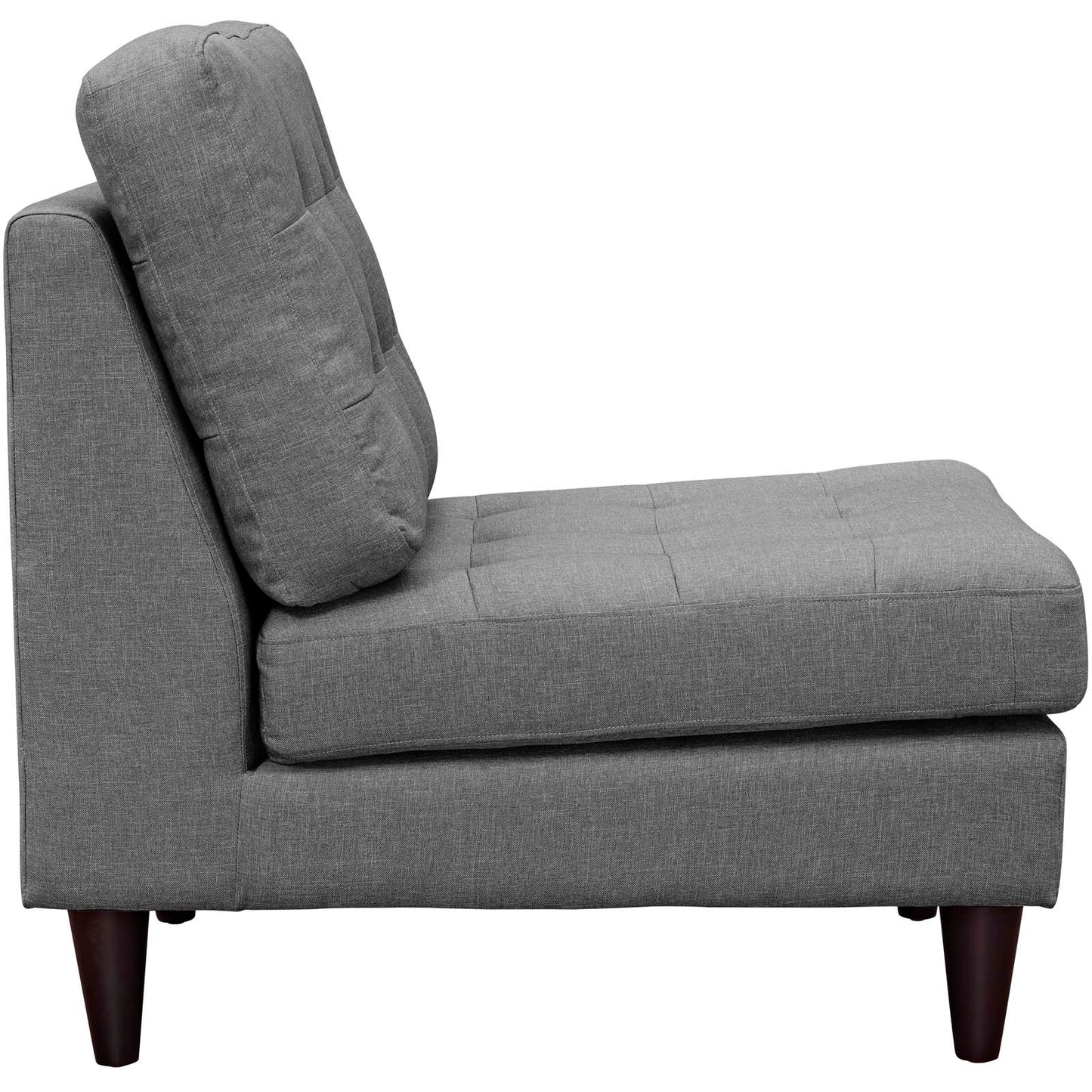 Modway Outlet Empress Upholstered Fabric Lounge Chair by Modway  Living Room Furniture Gray - EEI-2140-DOR