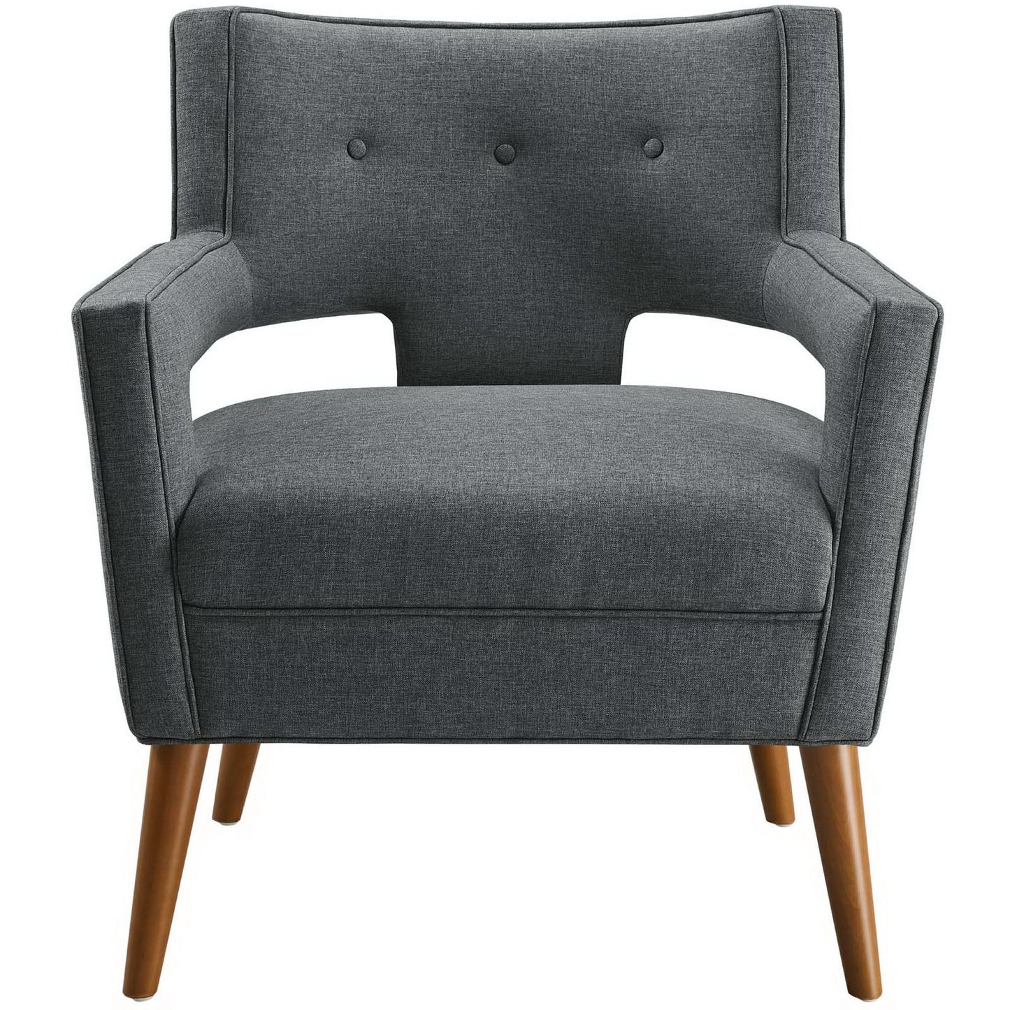 Modway Outlet Sheer Upholstered Fabric Armchair by Modway  Living Room Furniture Gray - EEI-2142-GRY
