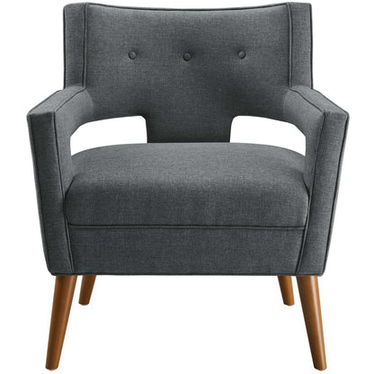 Modway Outlet Sheer Upholstered Fabric Armchair by Modway  Living Room Furniture Gray - EEI-2142-GRY
