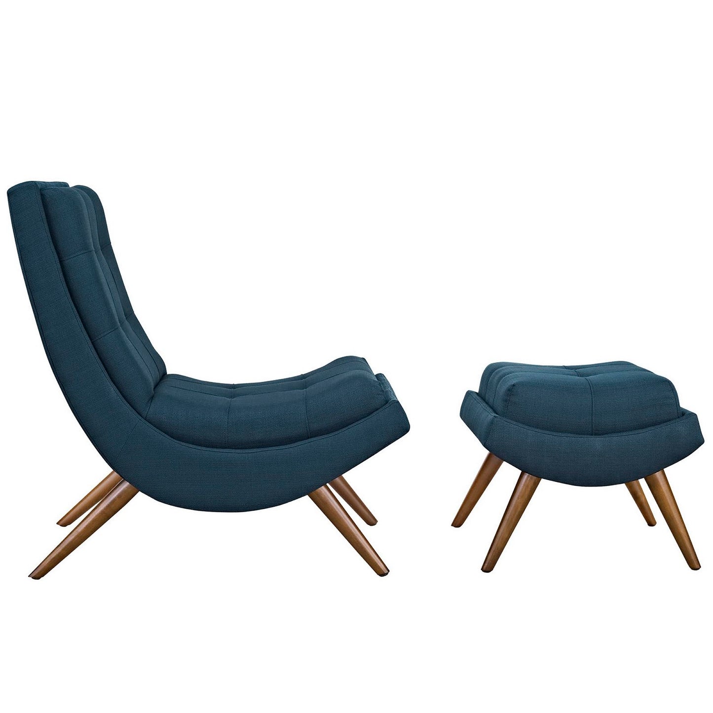 Modway - Ramp Upholstered Fabric Lounge Chair Set by Modway  Living Room Sofas and Armchairs Blue - EEI-2143-AZU