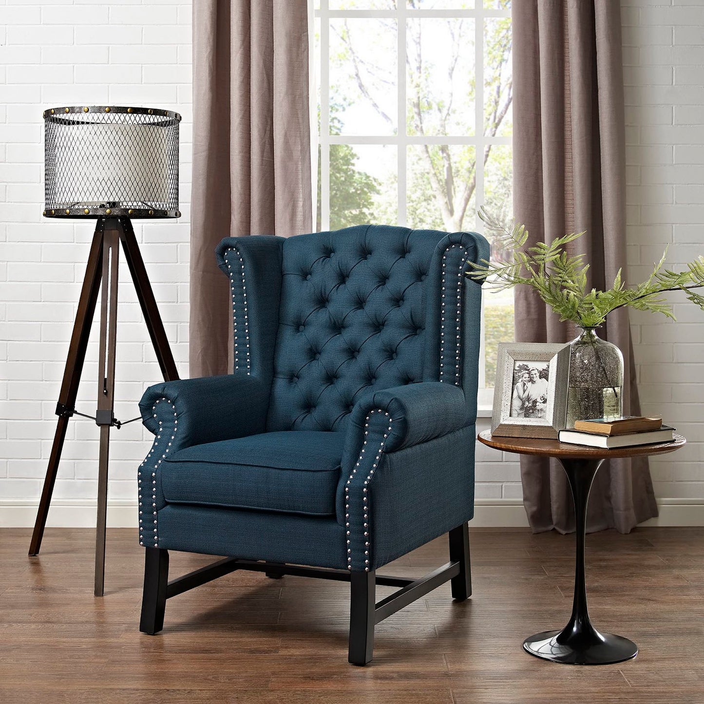 Modway Outlet Steer Upholstered Fabric Armchair by Modway  Living Room Furniture Azure - EEI-2150-AZU