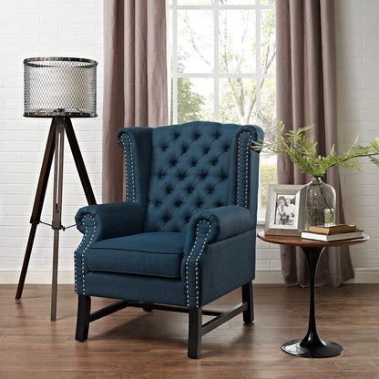 Modway Outlet Steer Upholstered Fabric Armchair by Modway  Living Room Furniture Azure - EEI-2150-AZU