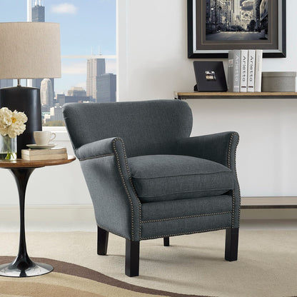 Modway Outlet Key Upholstered Fabric Armchair by Modway  Living Room Furniture Gray - EEI-2152-GRY