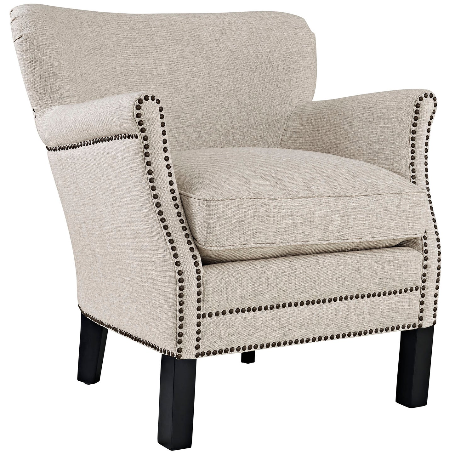 Modway Outlet Key Upholstered Fabric Armchair by Modway  Living Room Furniture Sand - EEI-2152-SAN